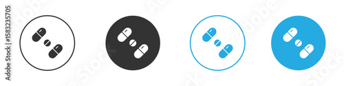 Pills icon, simple flat style, illustration, logo sign symbol pictogram template, for ui or ux.