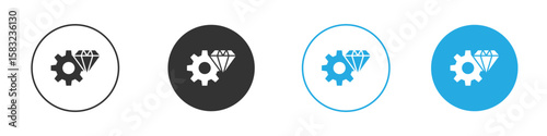 Operational excellence icon, simple flat style, illustration, logo sign symbol pictogram template, for ui or ux.