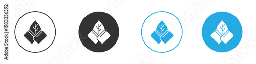 Mint gum icon, simple flat style, illustration, logo sign symbol pictogram template, for ui or ux.