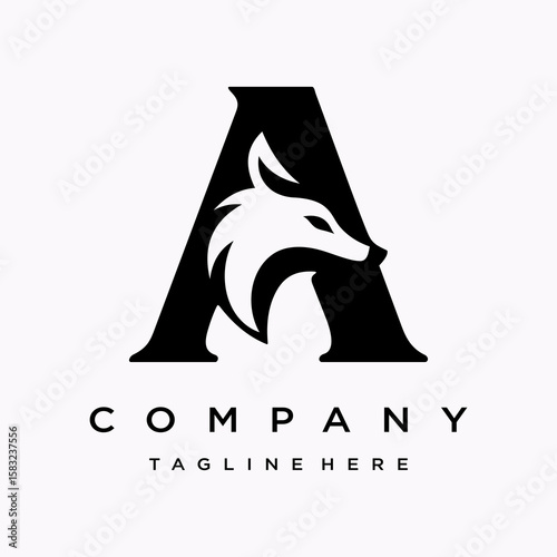 Letter A Fox Logo Designs