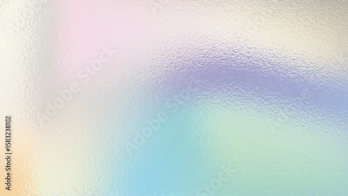 Silver iridescent foil texture with pastel metallic rainbow gradient background. Vector illustration
