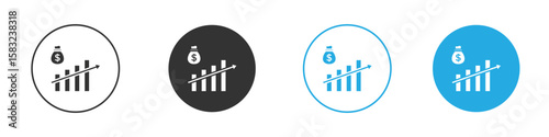 Fiscal policy icon, simple flat style, illustration, logo sign symbol pictogram template, for ui or ux.