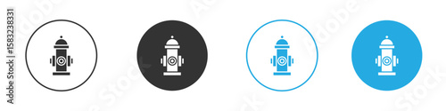 Fire hydrant icon, simple flat style, illustration, logo sign symbol pictogram template, for ui or ux.