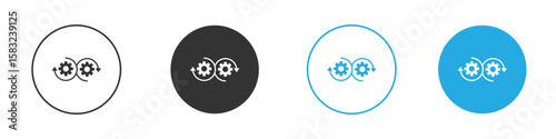 Devops icon, simple flat style, illustration, logo sign symbol pictogram template, for ui or ux.