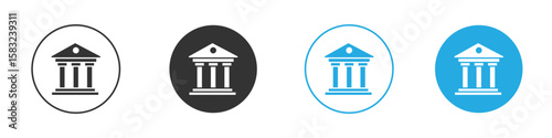 Courthouse icon, simple flat style, illustration, logo sign symbol pictogram template, for ui or ux.