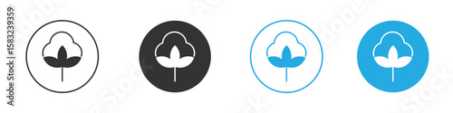 Cotton icon, simple flat style, illustration, logo sign symbol pictogram template, for ui or ux.