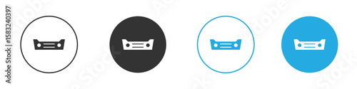 Car bumper icon, simple flat style, illustration, logo sign symbol pictogram template, for ui or ux.
