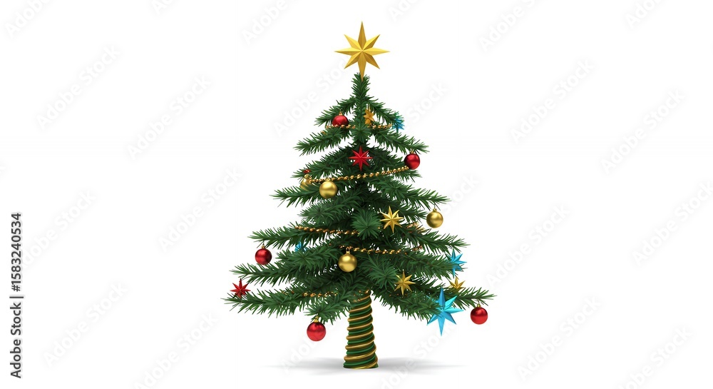 Ornamented christmas tree design Ornamented christmas tree design