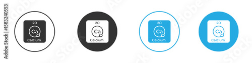 Calcium icon, simple flat style, illustration, logo sign symbol pictogram template, for ui or ux.
