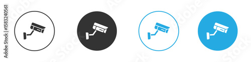 CCTV icon, simple flat style, illustration, logo sign symbol pictogram template, for ui or ux.