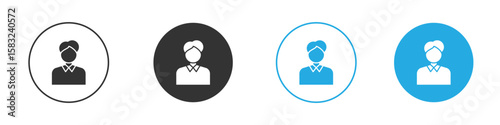 Businessman icon, simple flat style, illustration, logo sign symbol pictogram template, for ui or ux.
