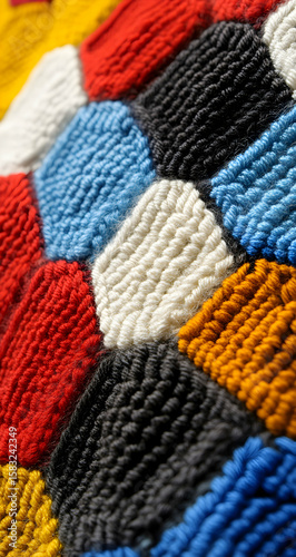 Colorful Hexagon Knit Texture