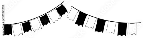 モノクロシンプルガーランド