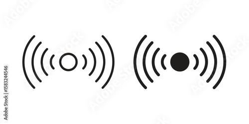 Sensor icon in flat and liner trendy style for app ui designs