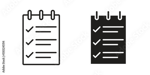 Reservation icon in flat and liner trendy style for app ui designs