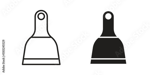 Putty knife icon in flat and liner trendy style for app ui designs