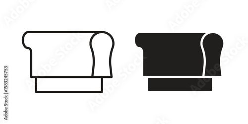 Print screen icon in flat and liner trendy style for app ui designs