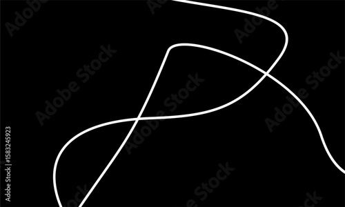 Abstract background featuring white lines on a black backdrop. These lines are curved and intersecting, creating a modern, minimalist design.