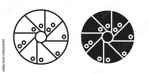 Perpetual motion icon in flat and liner trendy style for app ui designs