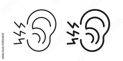 Otitis icon in flat and liner trendy style for app ui designs