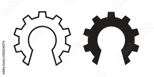 Open source icon in flat and liner trendy style for app ui designs