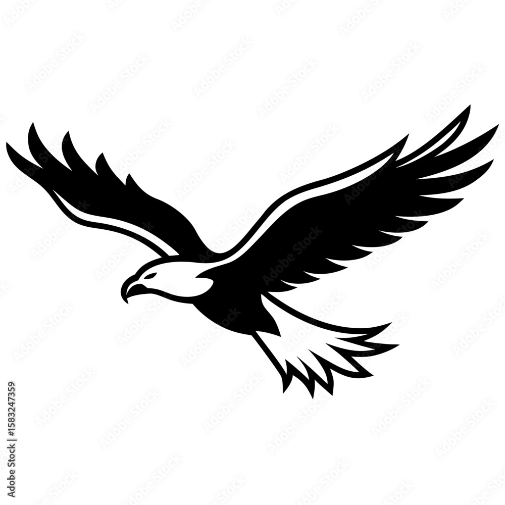 Fototapeta premium vector illustration of an eagle
