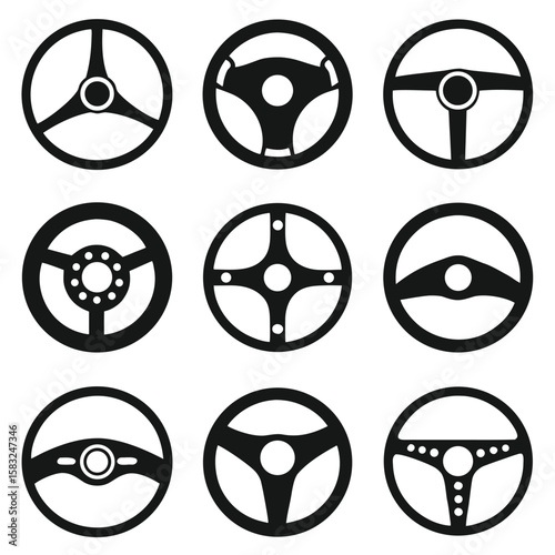 Steering Wheel Collection Various Automotive Control Designs