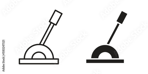 Lever icon in flat and liner trendy style for app ui designs