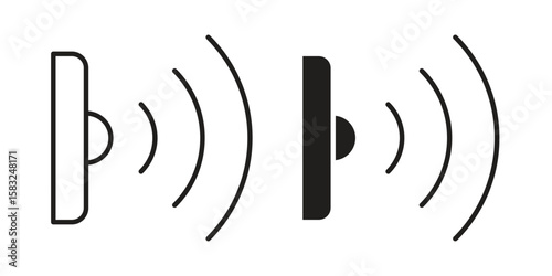 Infrared icon in flat and liner trendy style for app ui designs