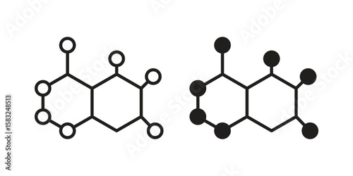Hormones icon in flat and liner trendy style for app ui designs