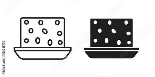 Halva icon in flat and liner trendy style for app ui designs