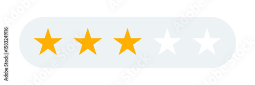 Rating star. Star rate bar