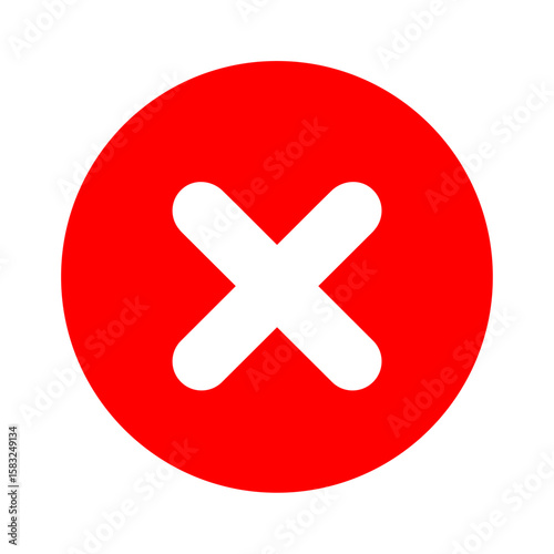 Cross Check mark. Decline cross