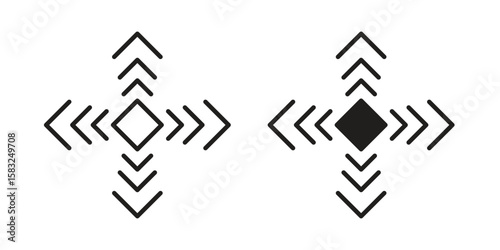 Flexibility icon in flat and liner trendy style for app ui designs