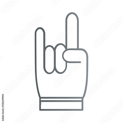 Thumb up hand gesture vector icon for social media like symbol or business communication sign 'Hand Rock'