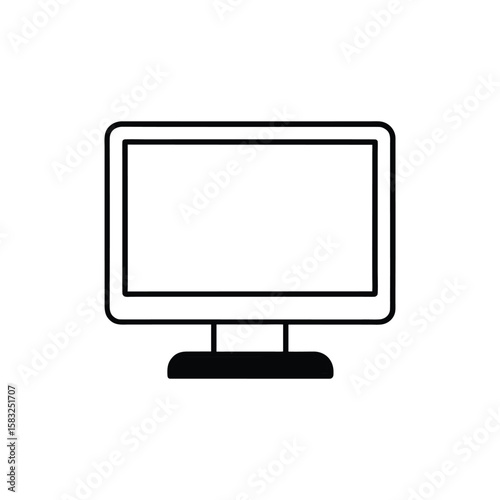 lcd tv monitor isolated