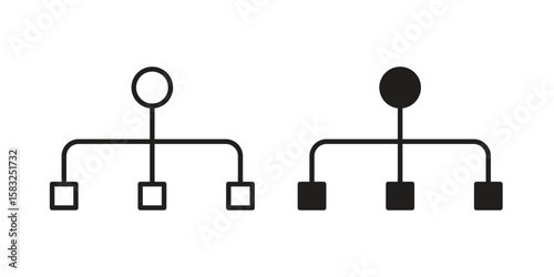 classification icon in flat and liner trendy style for app ui designs