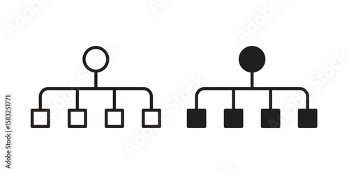 classification icon in flat and liner trendy style for app ui designs
