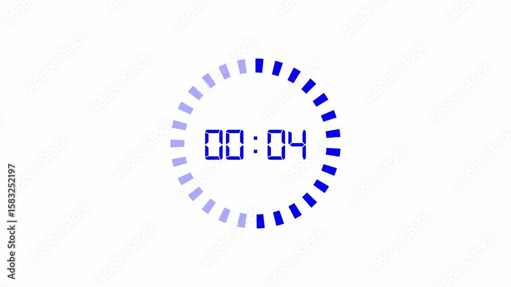 Ten seconds countdown timer animation from 10 to 0 second on transparent background 10 second countdown timer, in 4k with alpha channel