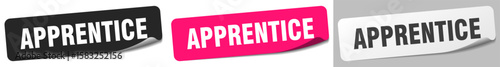 apprentice sticker. apprentice sticker set on white background