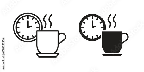 Break icon in flat and liner trendy style for app ui designs