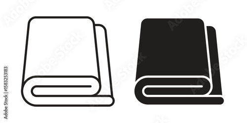 blanket icon in flat and liner trendy style for app ui designs