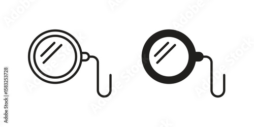 Ar monocle icon in flat and liner trendy style for app ui designs