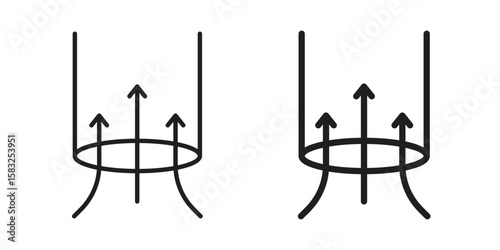 Air suction icon in flat and liner trendy style for app ui designs
