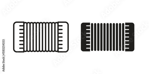 Accordion icon in flat and liner trendy style for app ui designs