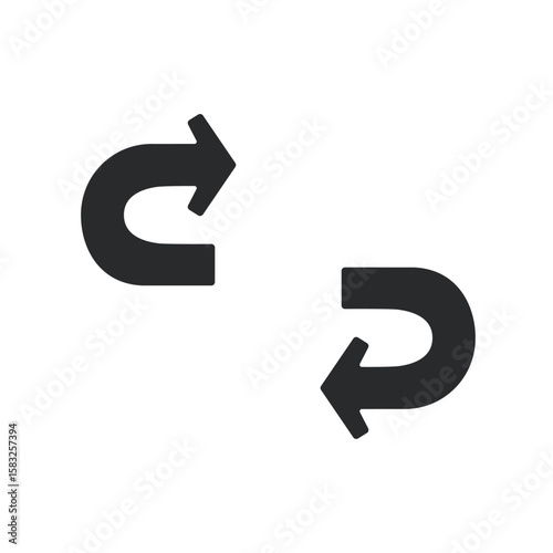 line art number one icon with reflection on a white background, isolated with a clipping path for business design