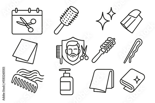 Spa and wellness line icon set. beauty, relaxation, self-care symbols