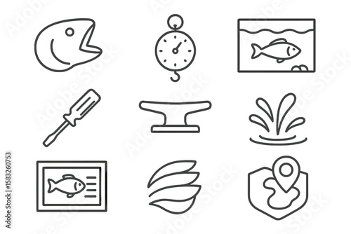 Funeral and mourning line icon set. memorial service icons with outline style