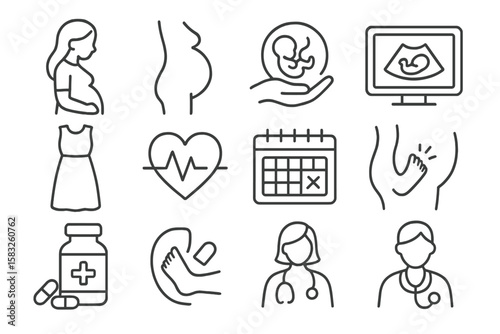 Sports linear icon set. athletics, competition, fitness symbols collection