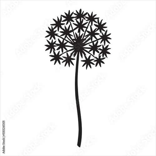dandelion flower silhouette
